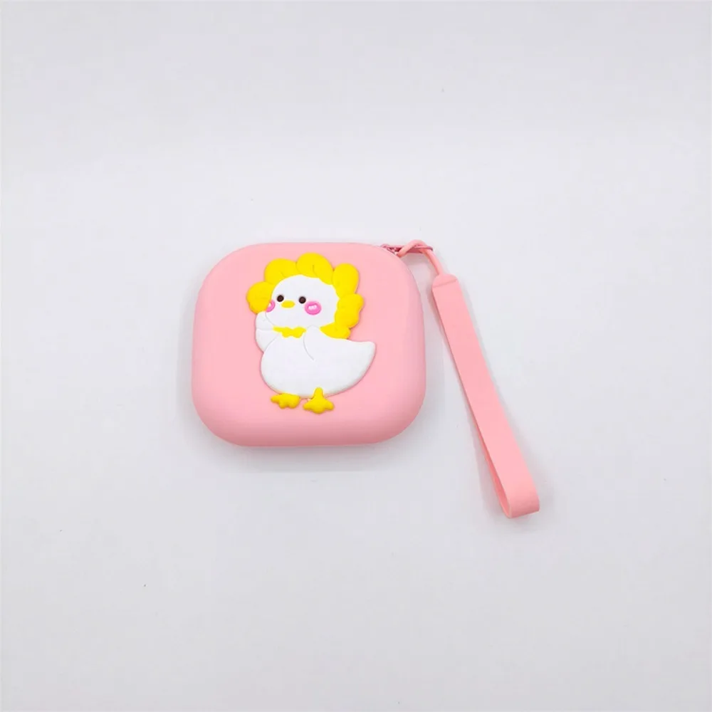 جديد سيليكون محفظة نسائية للعملات المعدنية الكرتون بطة سستة محفظة صغيرة متعددة الأغراض حقيبة التخزين سماعة أحمر الشفاه