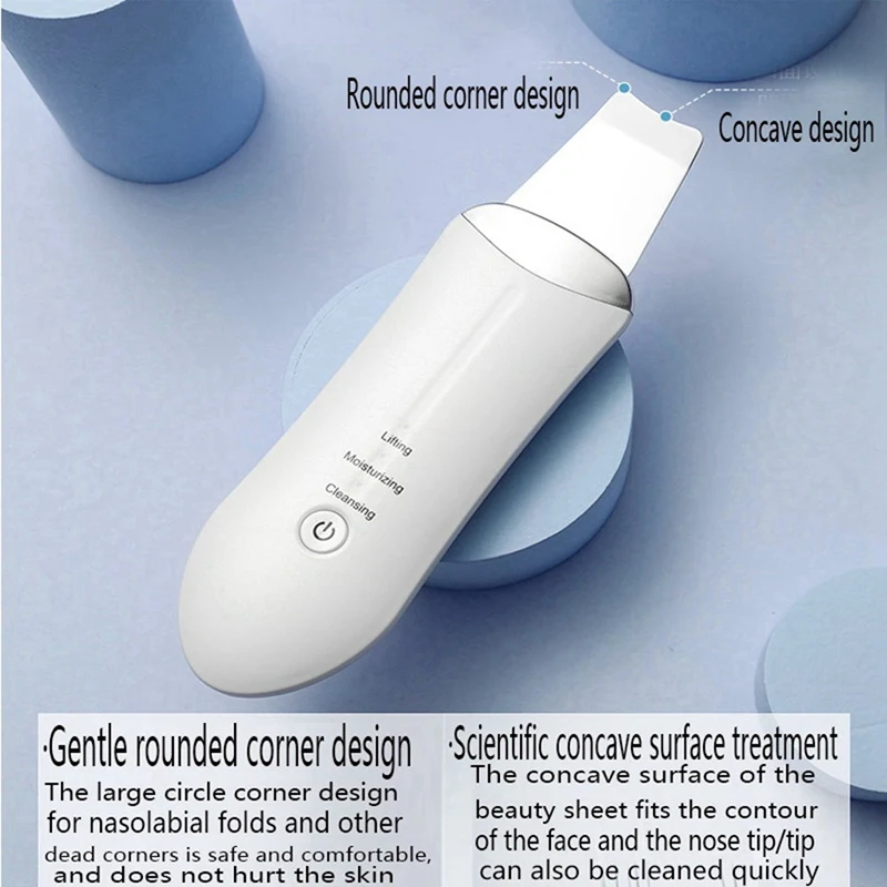 2X Scrubber per la pelle del viso ad ultrasuoni macchina per la bellezza Ion Deep Face Cleaning Peeling pala dispositivo esfoliante per la cura della pelle