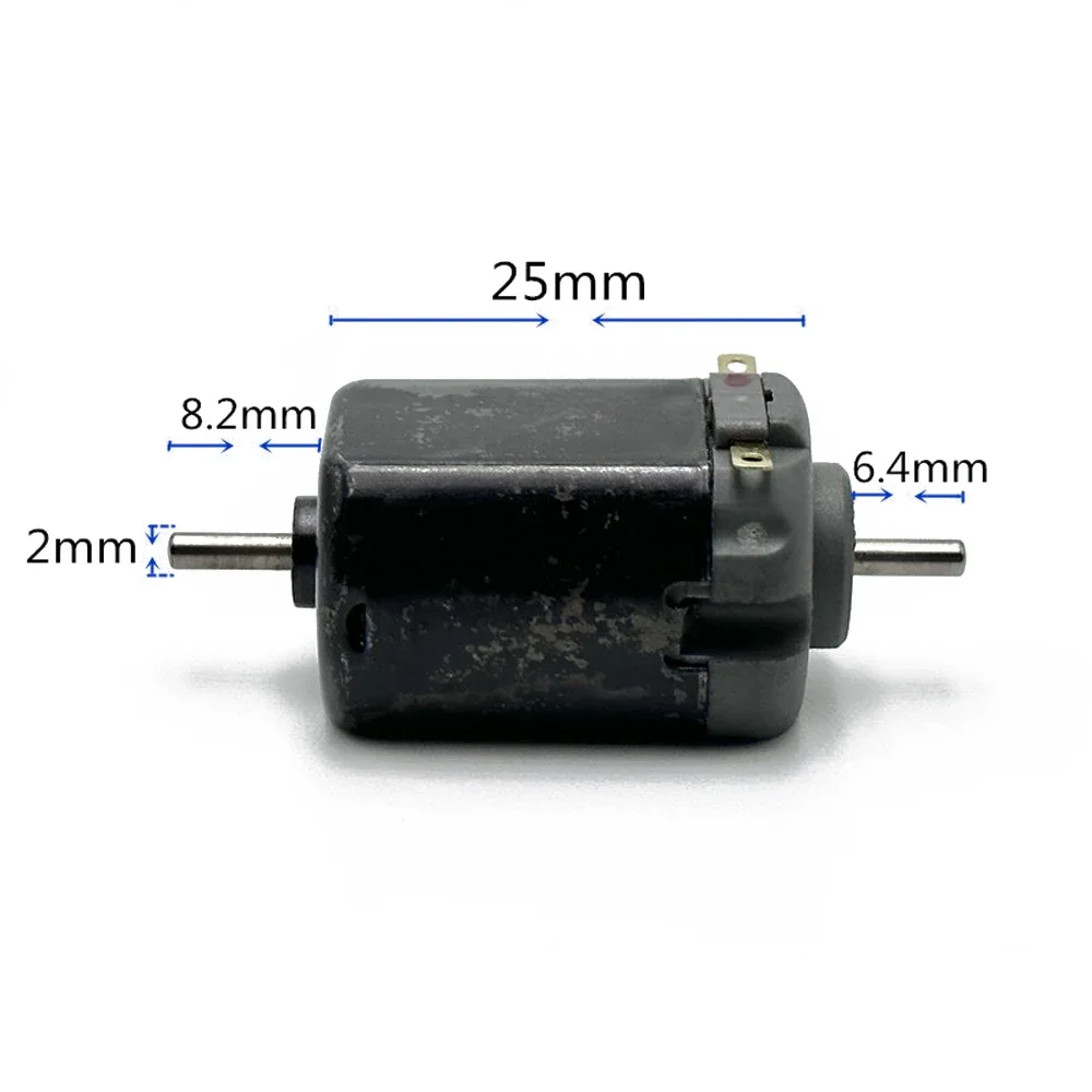 5PCS 6V-24V DC Motor 130 Double Shaft DC Motor 12V Pentode Slotted Rotor Strong Magnetic High Speed Carbon Brush Toy Model Motor