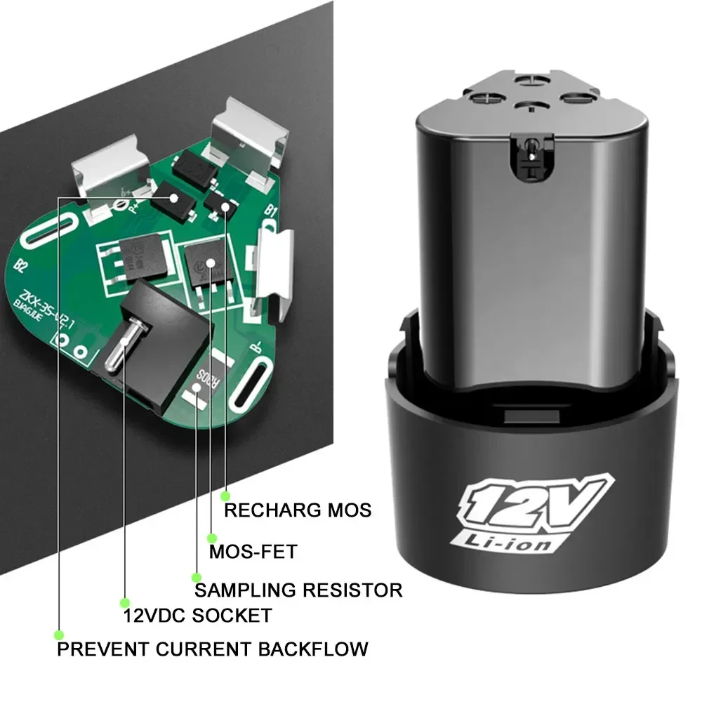 Imagem -05 - Bateria Recarregável de Íon de Lítio para Chave de Fenda Elétrica Broca Universal Mini Ferramenta Rebarbadora 12v 1500mah