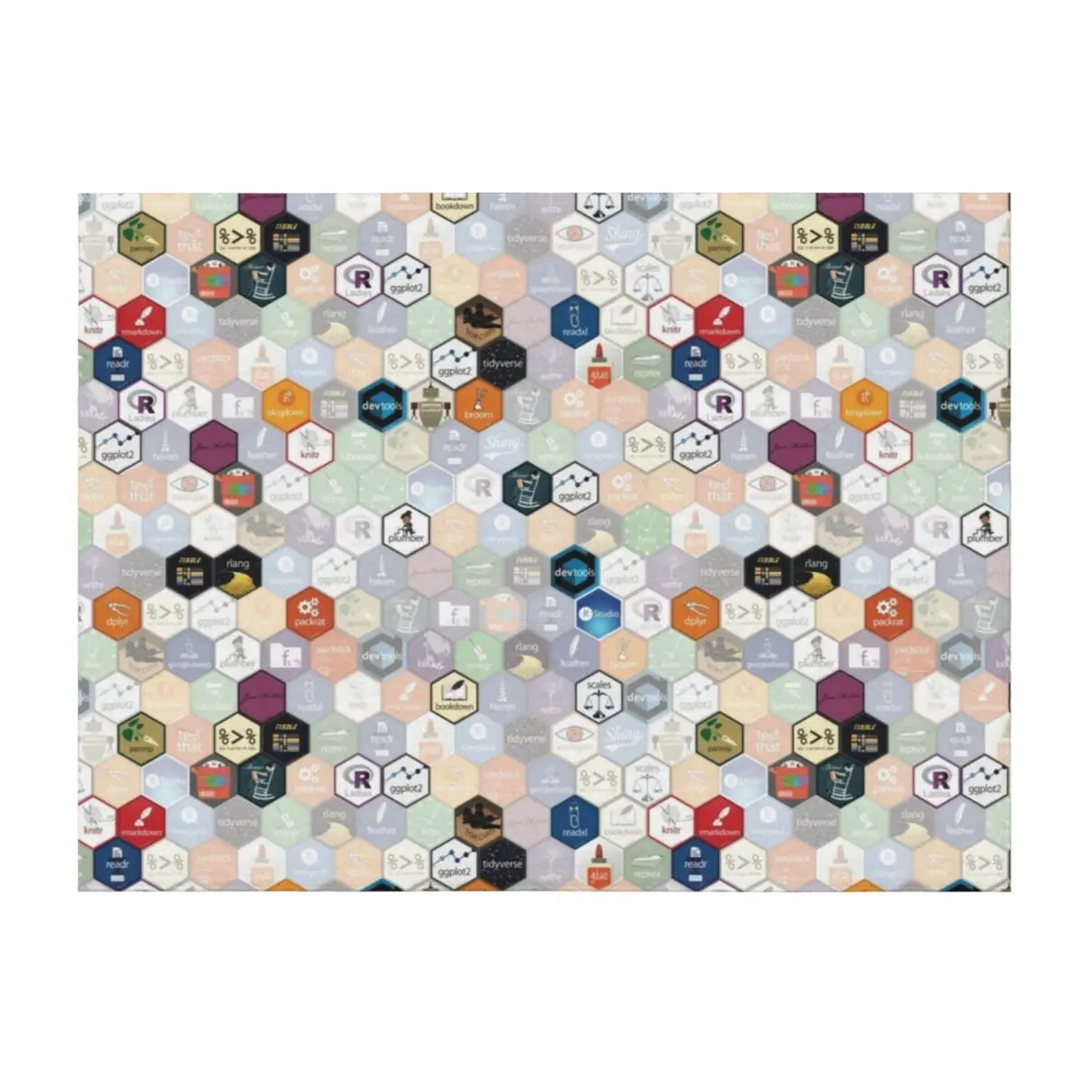 

R hex fabric (small hexes) Throw Blanket Thin Nap Giant Sofa For Sofa Thin Blankets