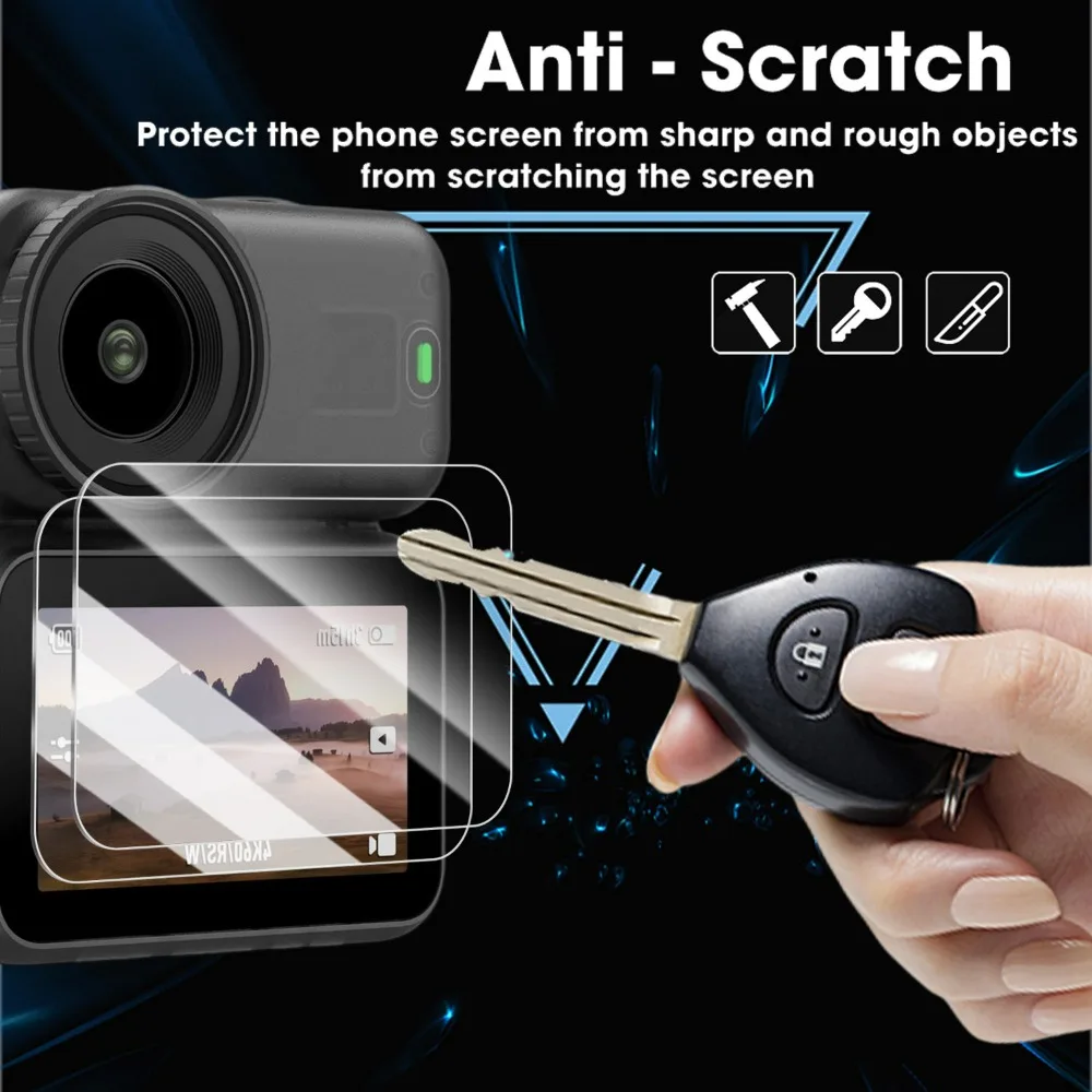 واقي شاشة من الزجاج المقسى سهل التركيب لـ DJI Osmo Nano HD عدسة شفافة مضادة للخدش طبقة رقيقة واقية زجاجية لـ Osmo Nano