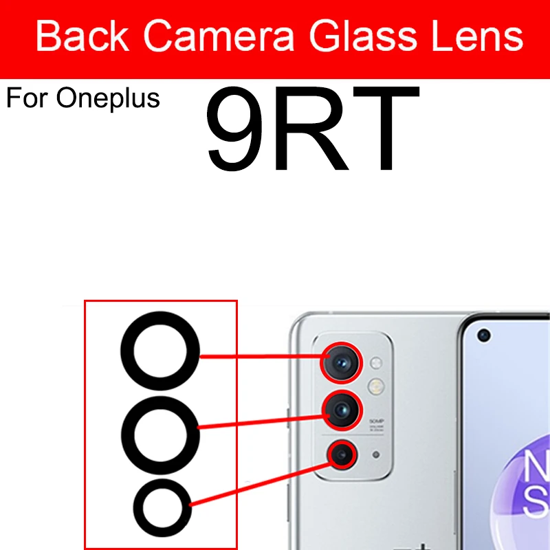 Back Camera Glass Lens For Oneplus OnePlus 9 9Pro 9R 9RT Small Big Rear Camera Glass Lens with Sticker Replacement