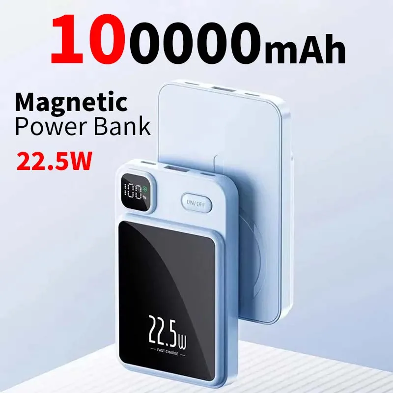 

100000mAh XIAOMI High-Capacity Magnetic Charging Mobile Power Support Bidirectional Fast Charging Suitable For Iphone Samsung