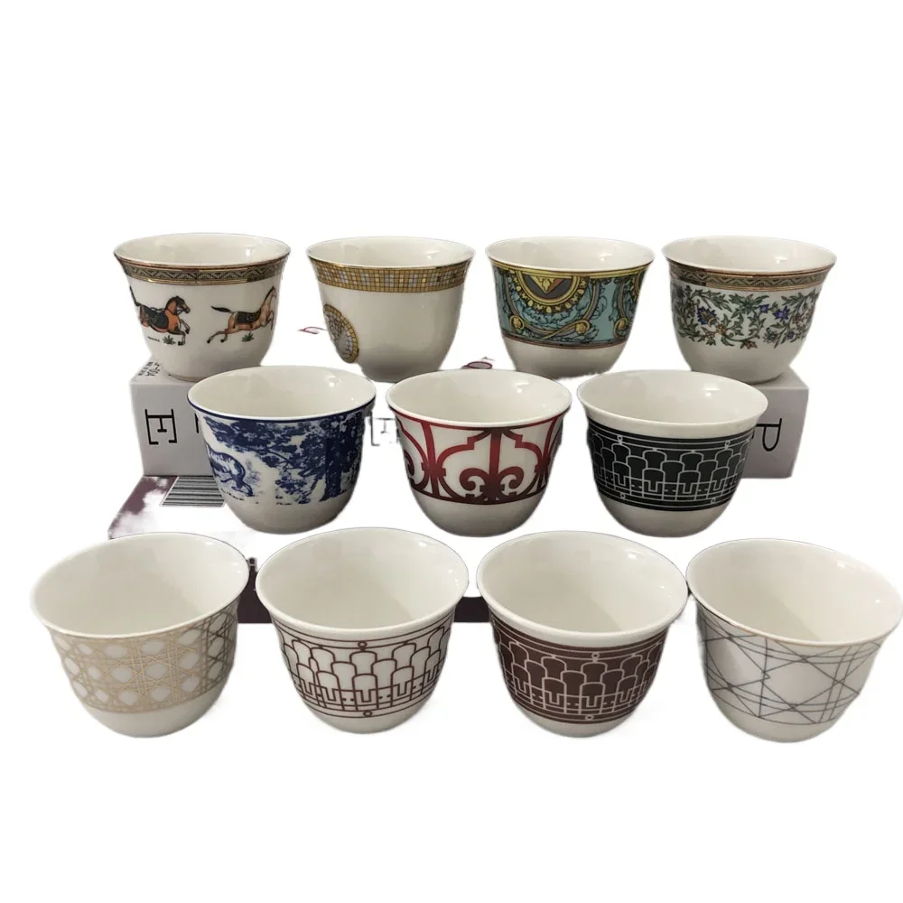 

Creative Simple Style Ceramic Coffee Cup Casual Afternoon Tea Coffee Set Home Six Small Cups Personalized Small Gift Set