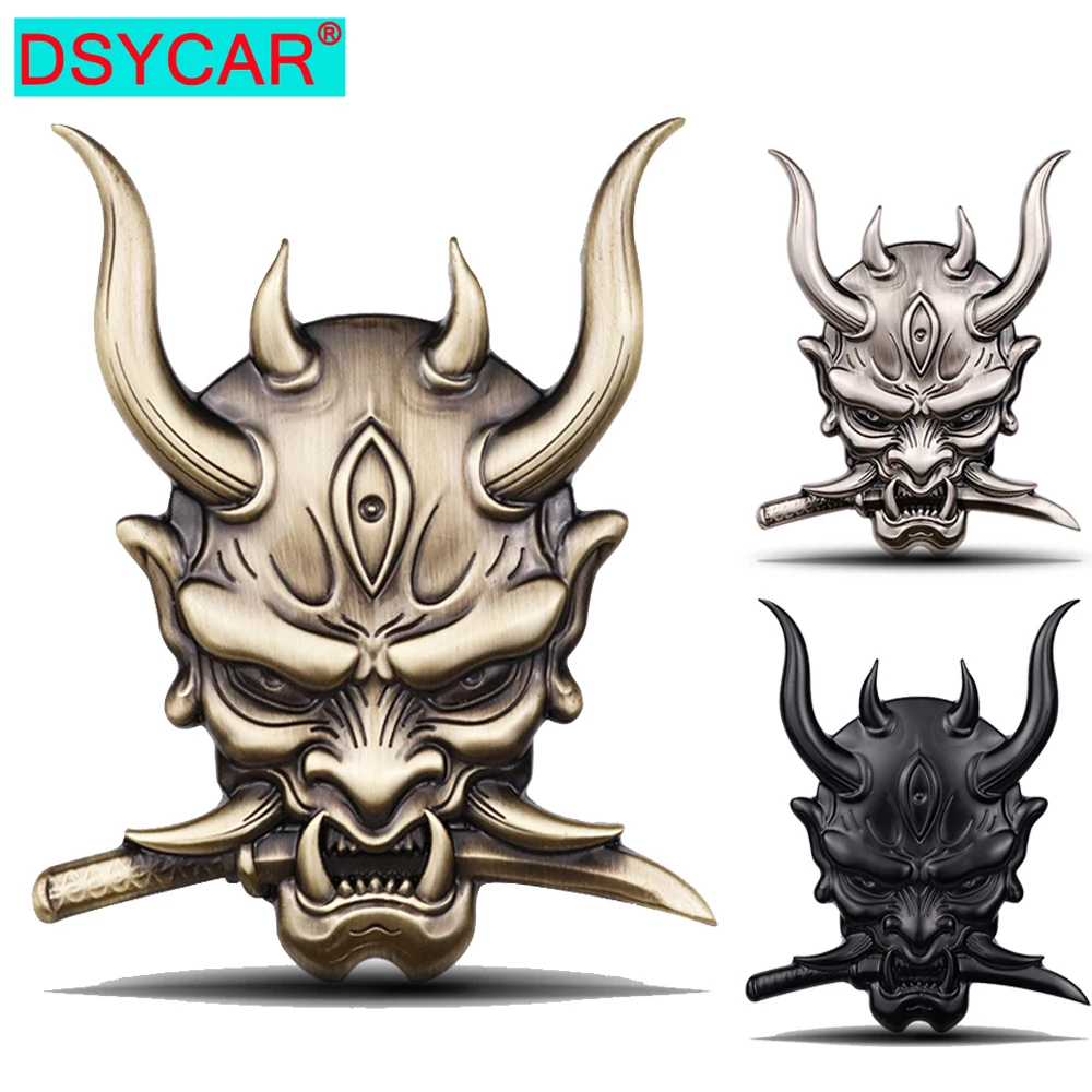 

DSYCAR 1Pcs Metal Warrior Car Side/Rear/Front Decorations Badge Emblem 3D Self-Adhesive Nameplate Sticker for Car
