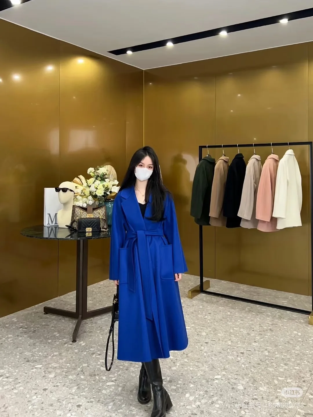 100% Cashmere Coat Women's Medium Classic Wool Coat