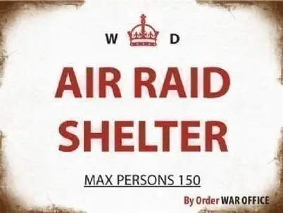 New Tin Sign Air Raid Shelter Metal Sign (Og 2015) Aluminum Metal Sign for Wall Decor 8X12 Inch, Tinsigneua65645 sign