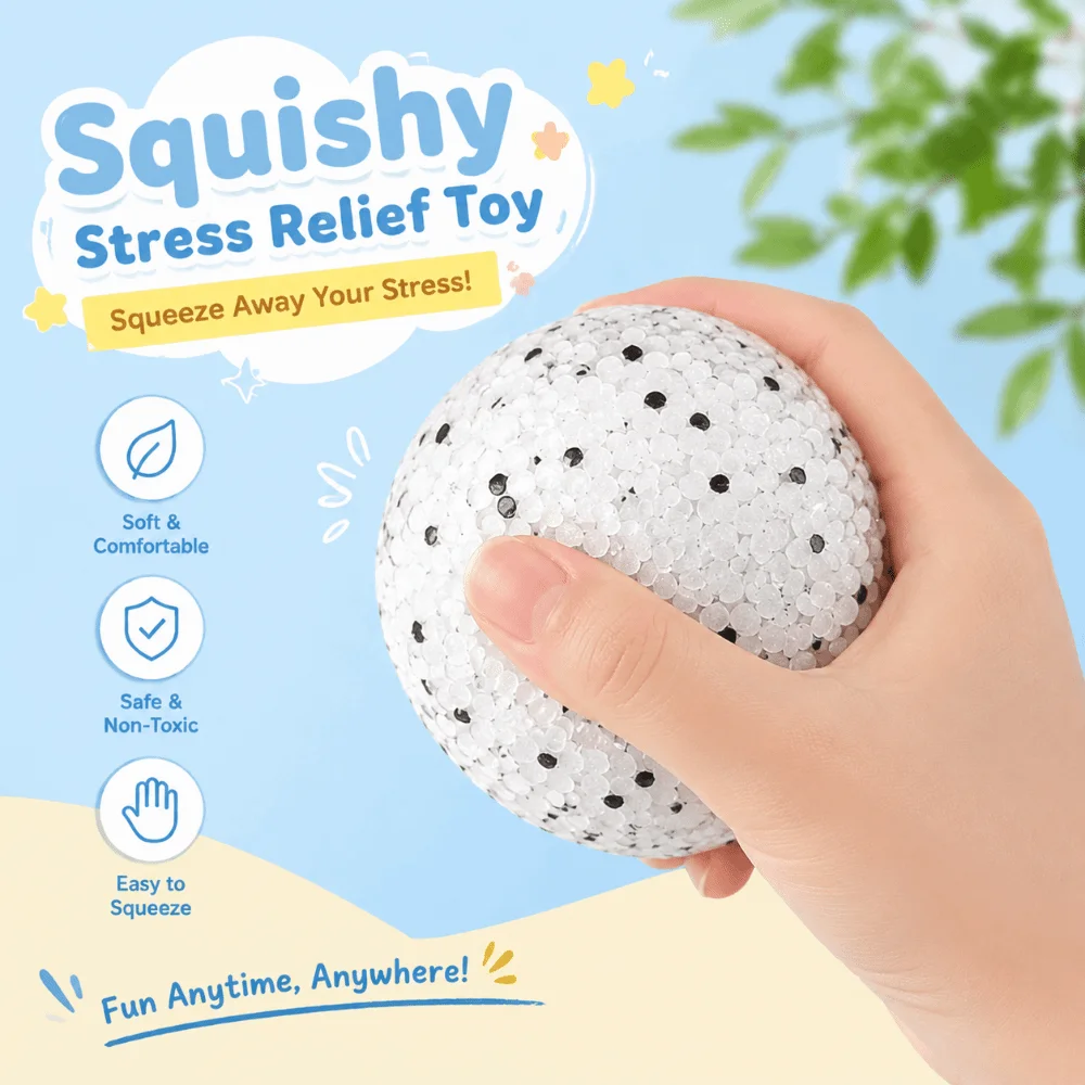 Hot Sale Rice Ball Shaped Squeeze Elastic Soft Stress Ball Slow Rebound Anxiety Relief Fidget for Sensory Gift
