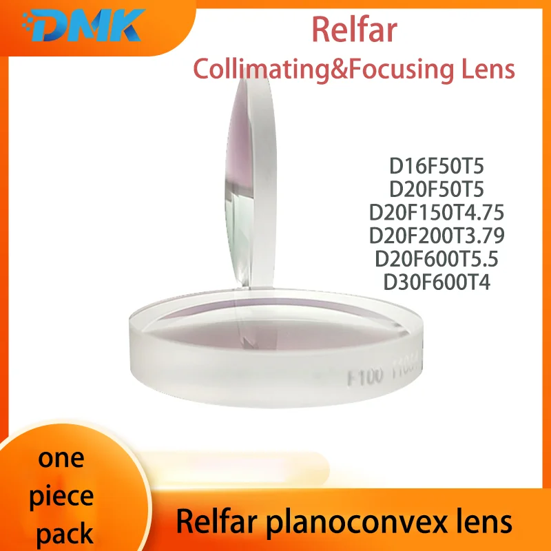 Focando Lente para Laser de Fibra Relfar Janelas Planoconvexas Soldagem Cabeça de Corte 1064nm D16 D20 D30