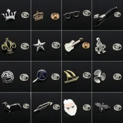 Novelty Crown Star Lapel Pin For Women Men Suit Dress Decoration Brooch Collar Pins Hat Brooches Shirt Lapel Bag Cute Badge Gift