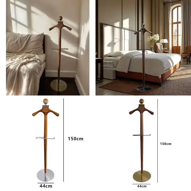 Luxury Gold Multifunctional Five Layer Wooden Vertical Hanger 44x150cm Space Saving for Kitchen Wardrobe Hot Sale