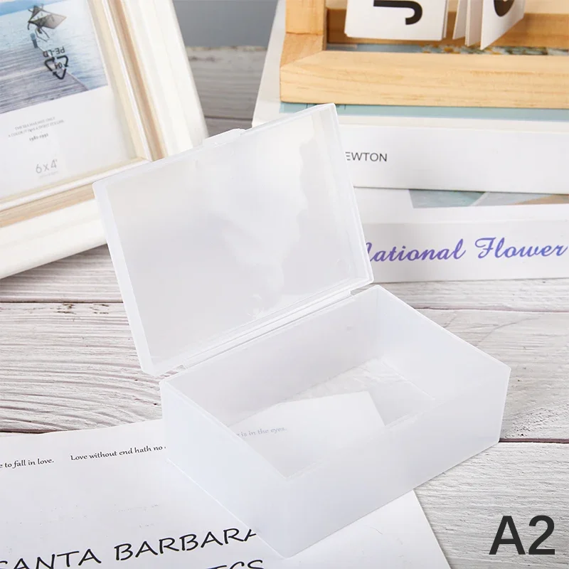 Frosted Flip Storage Box Photocards Small Card Storage Box Desk Organizer Box Classification Box Jewelry Storage Case Container