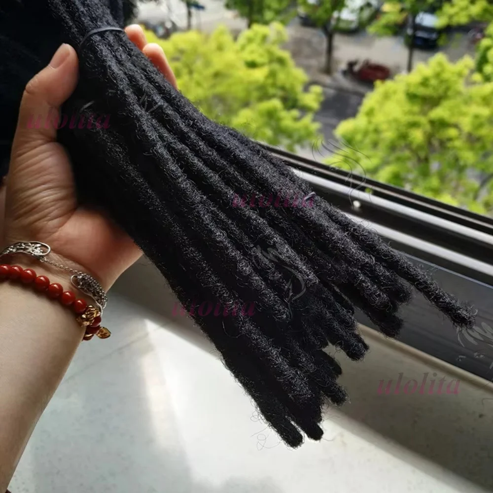 0,4 cm Echthaar-Microlocks Dreadlocks-Extensions für den ganzen Kopf, handgefertigt, dauerhaft, für Frauen, Echthaar-Locks – Detail 10
