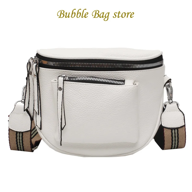 Women's Bag 2024 Fashion Instagram Korean Single Shoulder Crossbody Bag Soft Leather Casual Saddle Bag