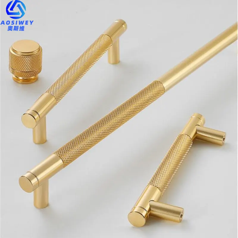 Aluminium Gold Black Furniture Door Handles Two-color Kitchen Cupboard Drawer Knobs European TV Cabinet Handle Hardware