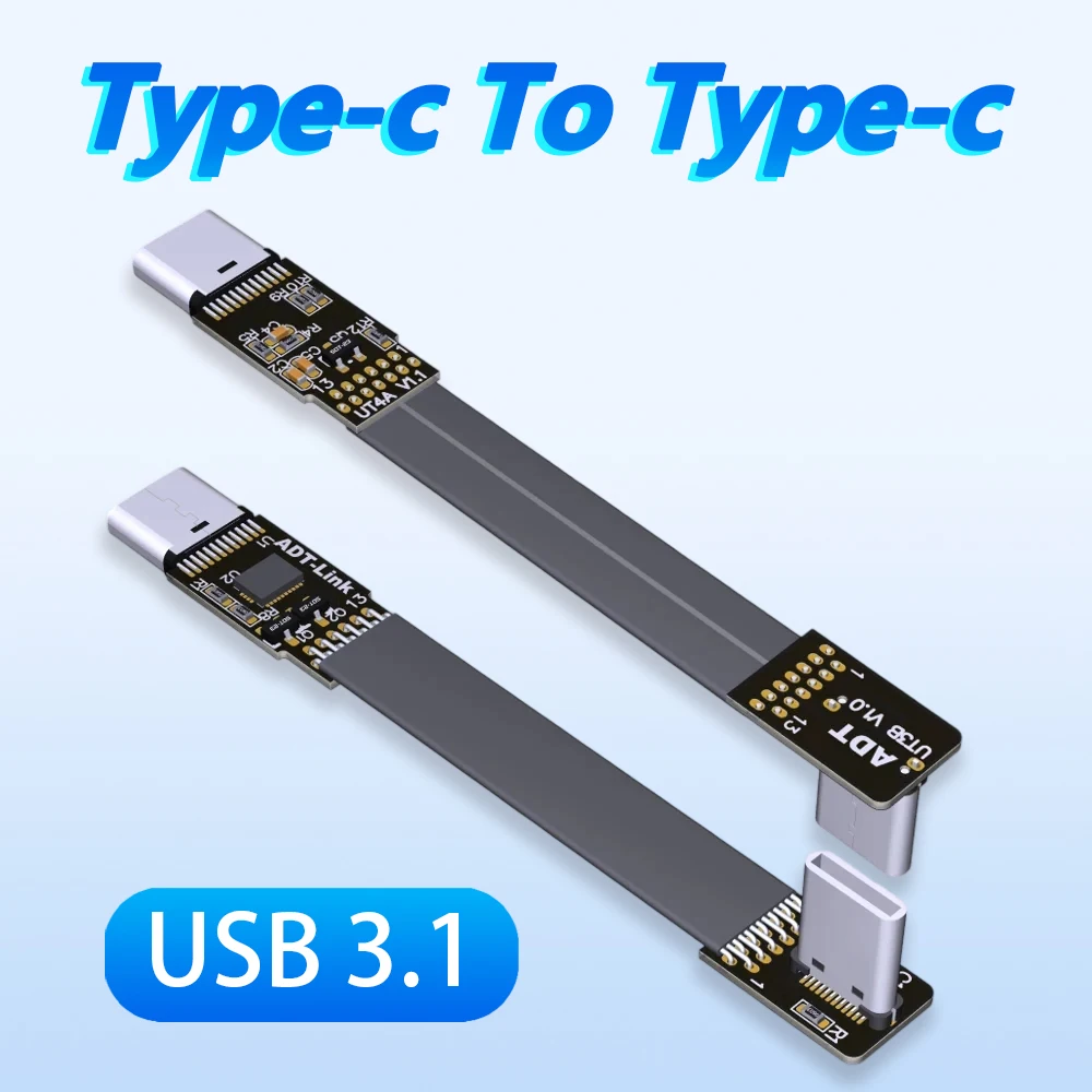 Vertical FFC USB 3.1 USB-C Male Female FPV Slim Thin Flat Soft Flexible FPC Cable for GPS FPV Brushless Handheld Gimbal Monitor