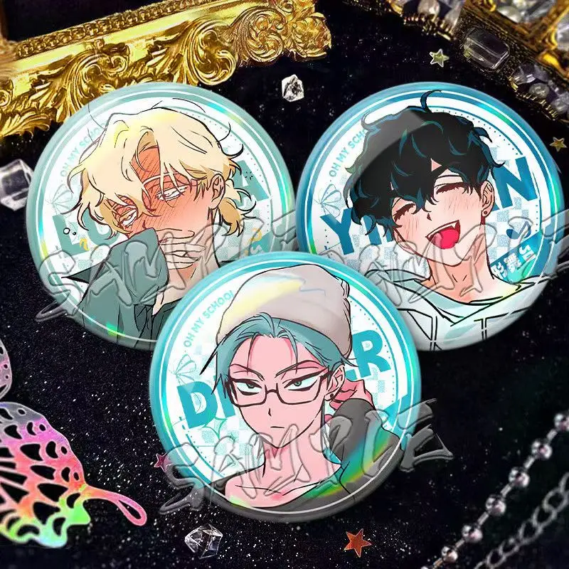 

58MM Special Stage Round Anime Badge Tinplate Sua TILL IVAN Brooch Mizi Luka Badge Pin Halloween Christmas Decoration Gift