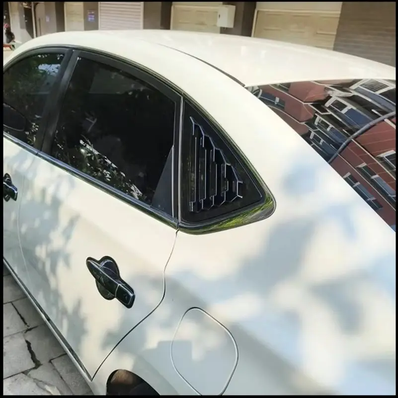 

For Nissan Sentra Sedan 2012-2019 Rear Triangular Window Blind Shades Louver Vent Cover Sticker Trim Decorate Frame Car Styling