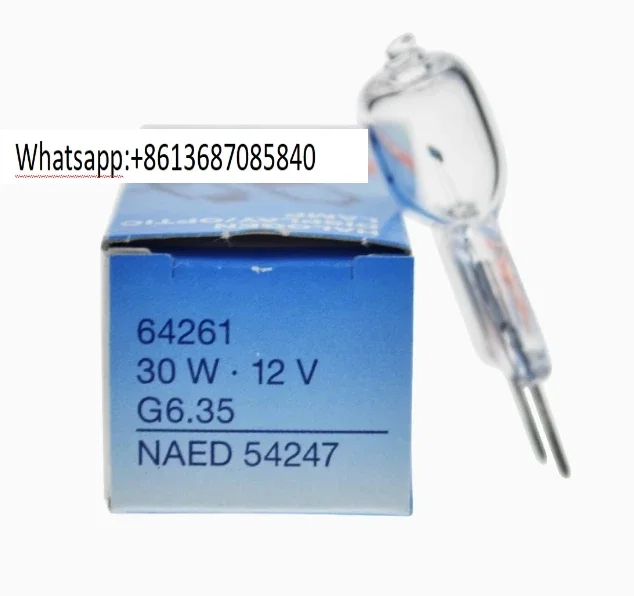 64261 30W 12V G6.35 3300k 750lm NAED 54247 Optical Instrument Crevice Light Slit Lamp Microscope Halogen Tungsten Lamp Bulb