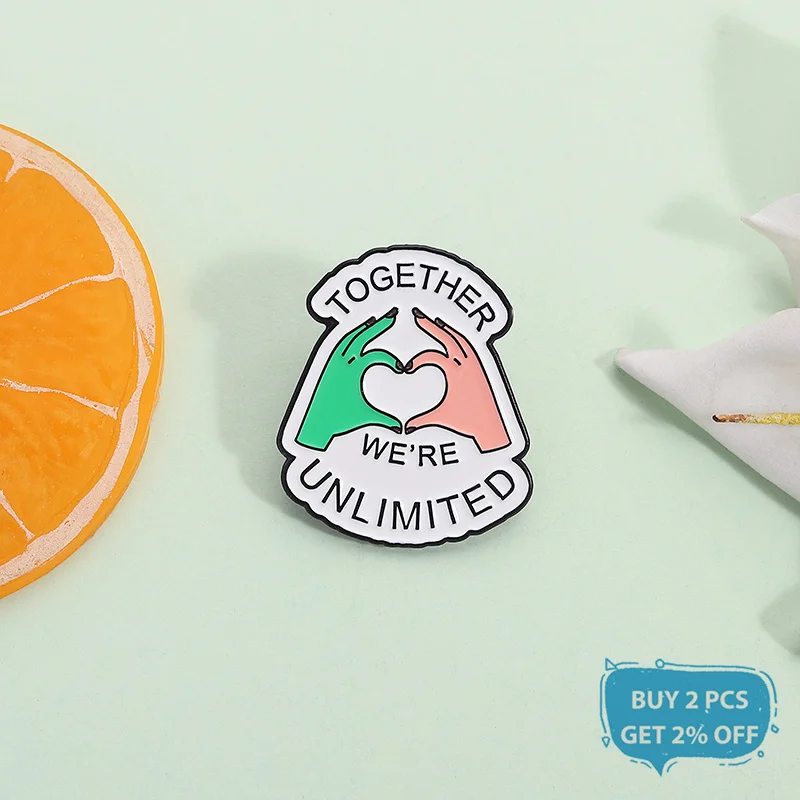 Together We're Unlimited Enamel Pin Magic Fantasy Films Brooch Lapel Backpack Badge Funny Jewelry Gift for Wicked Fan Friends