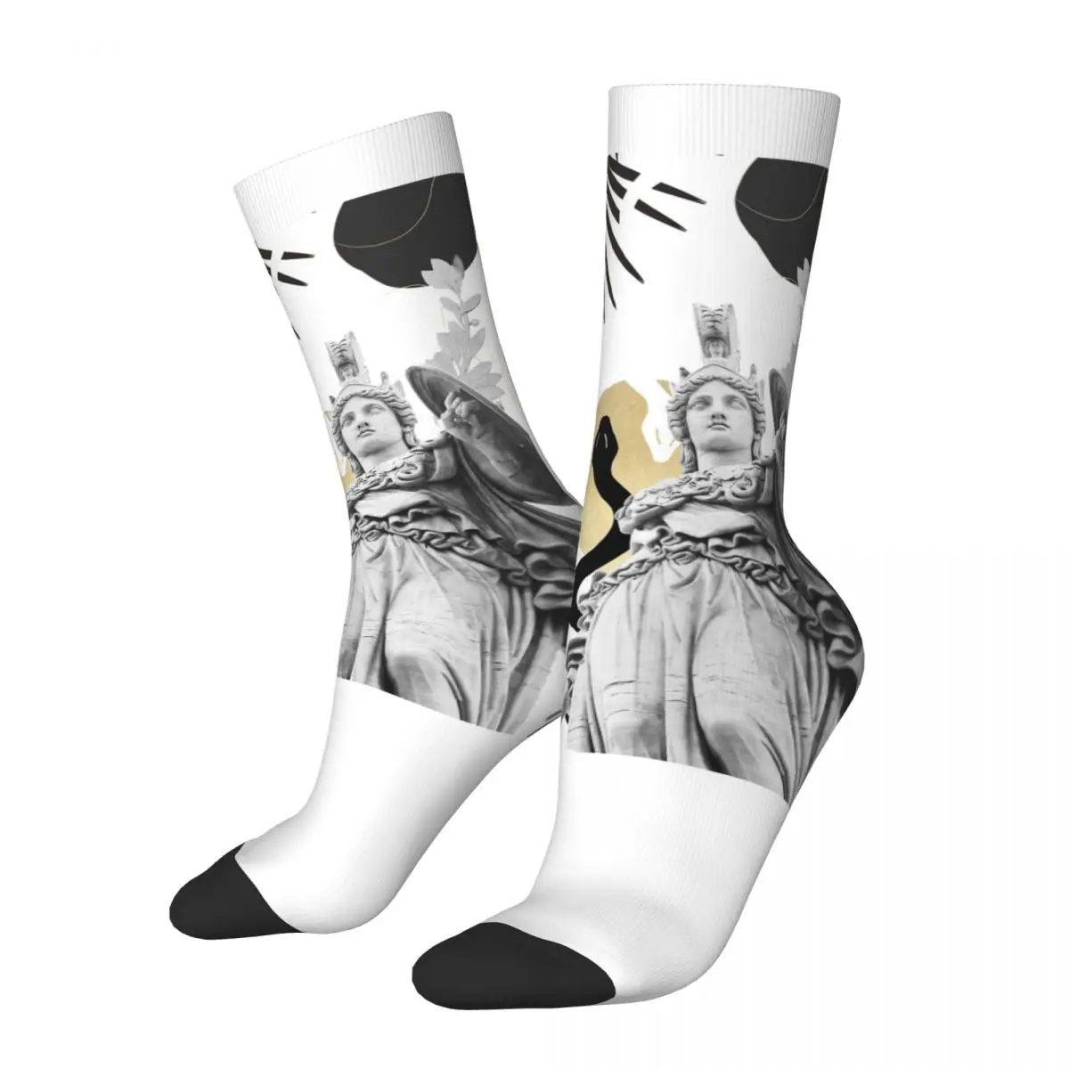 Crazy Sock for Men Athena Pallas Finesse Hip Hop Ancient Greek Goddess Happy Quality Pattern Printed Boys Crew Sock Casual