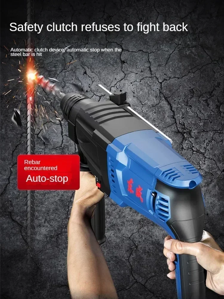 220V Powerful Electric Hammer Drill for Concrete with High Impact Power and Lightweight Design - Official Store