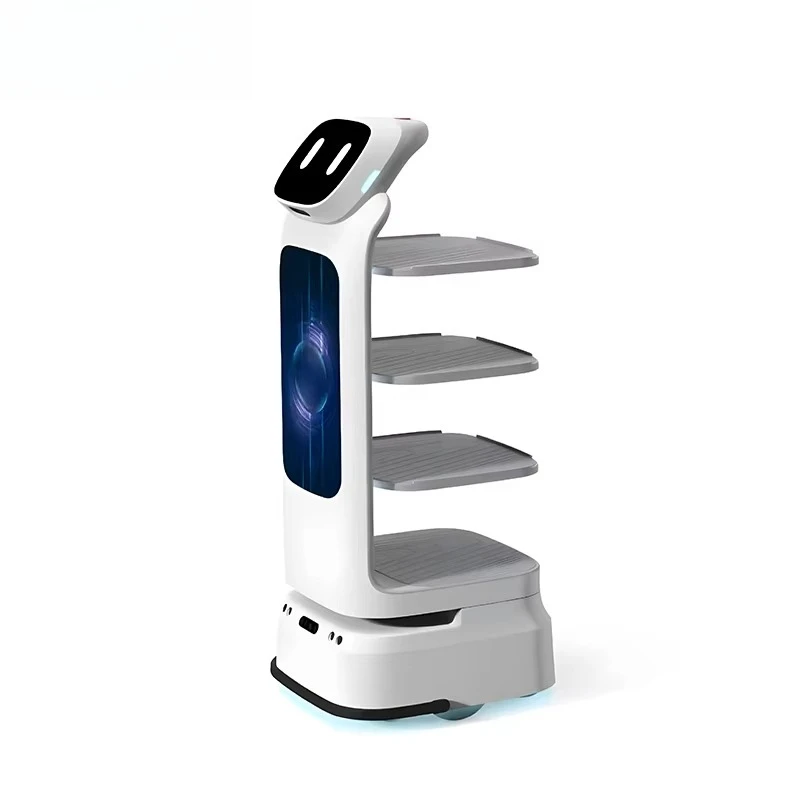 Customized Intelligent Guiding Food Delivery Robot - Autonomous Commercial Food Service Robot for Restaurant & Hotel