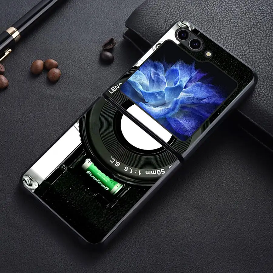 Innovative Camera Art Phone Shell Funda Case for Samsung Galaxy Z Flip 8 Z Flip 7 6 5 4 3 Flip6 Flip5 Flip4 Flip3 Flip7 FE