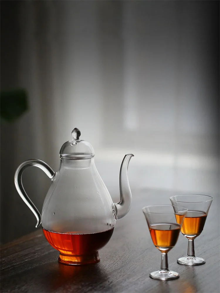 Théière en verre Imitation chanson de 600ml, brassage de thé vert Puer fleur, service à thé, théière domestique, service à thé