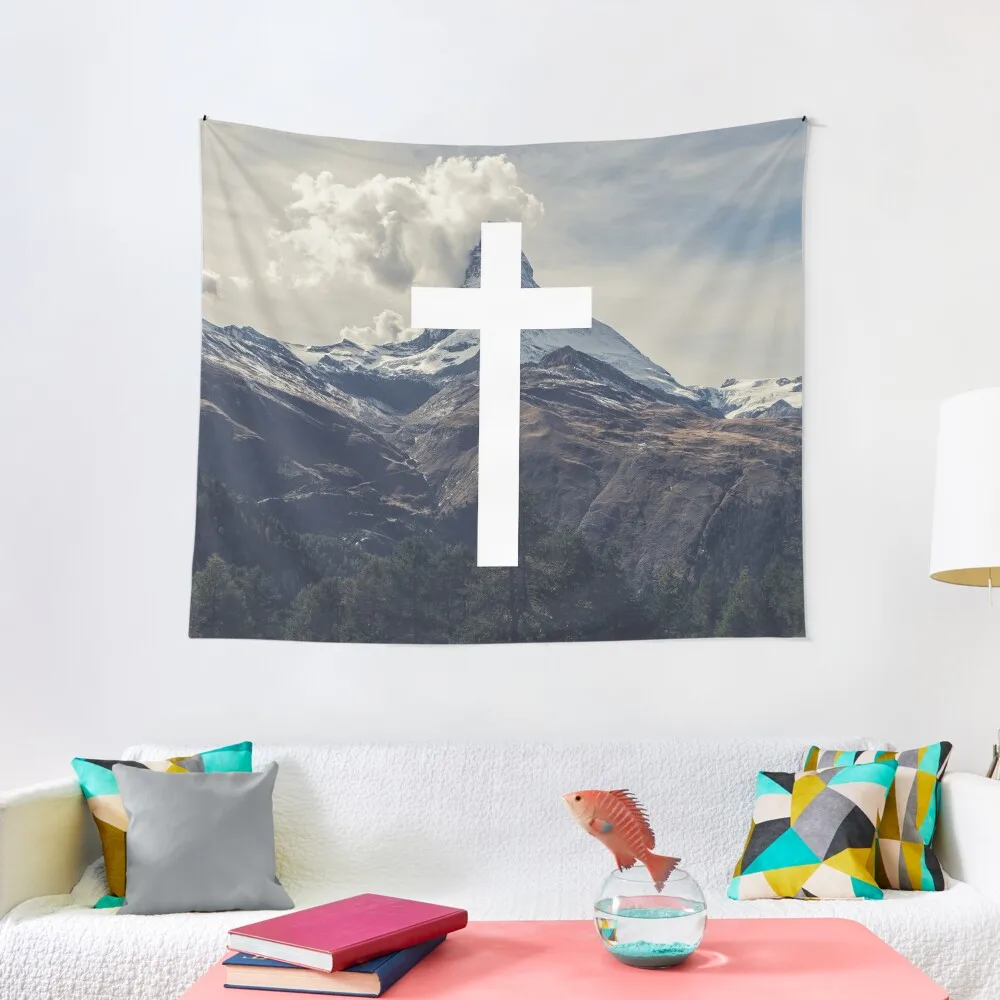 

Christian Cross Tapestry Bedroom Deco Things To Decorate The Room Living Room Decoration Aesthetic Room Decors Tapestry