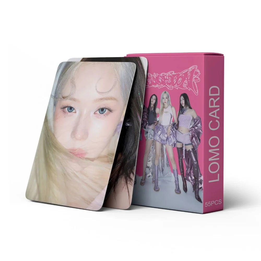 Kpop Meninas Álbum Cartões, Hot Mess Lomo Cartões Álbum, Armageddon HD Ning Yizhuo Photocards para Estudante, Fan Cartões Colecionáveis, 55pcs por conjunto