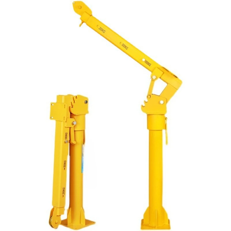 New truck crane 12v24 small truck crane ton truck household 220 rack lifting manual