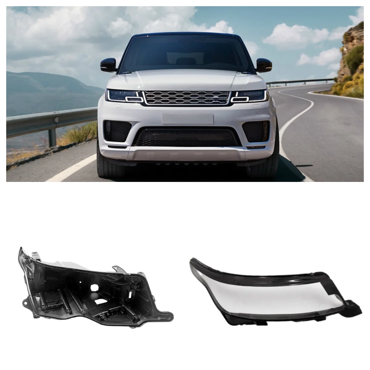 

Для Land Rover Range Rover Sport 2018 2019 2020 2021, автомобильный аксессуар, цоколь, держатель фары, пылезащитный чехол для фар