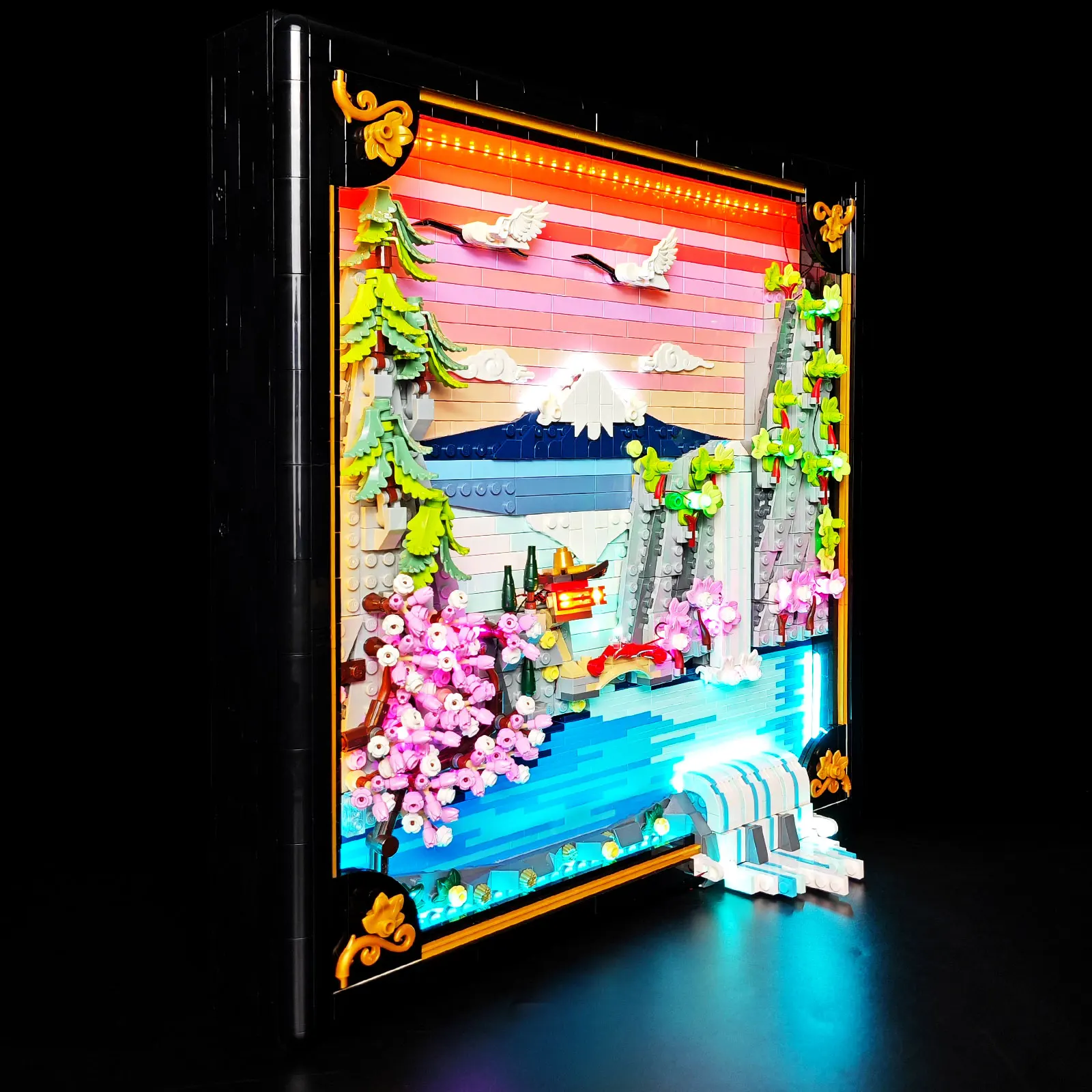 BRIXSPARK LED Lighting Set For Lego 31218, DIY Upgrade Design Japanese Cherry Blossom Landscape, No Bricks Included - view 3