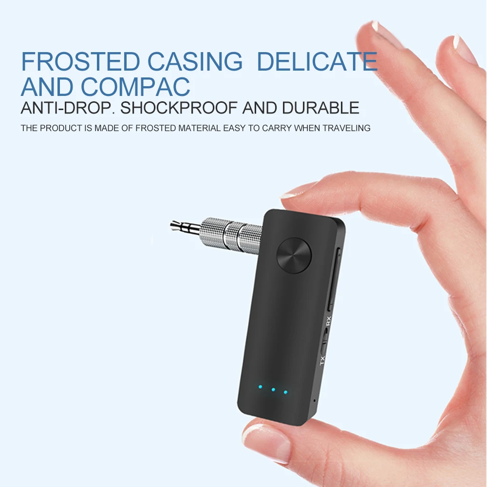2 in1 Transmitter Receiver Bluetooth 5.3 Wireless Adapter 3.5mm AUX Stereo Audio Adapter for Car Audio Music Handsfree Headset