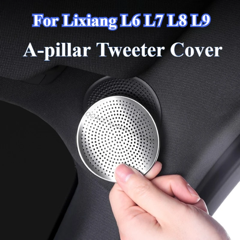 For Li Lixiang L6 L7 L8 L9 A-Pillar Tweeter Cover Car Audio Protective Shell Auto Horn Decorative Cover Interior Modification