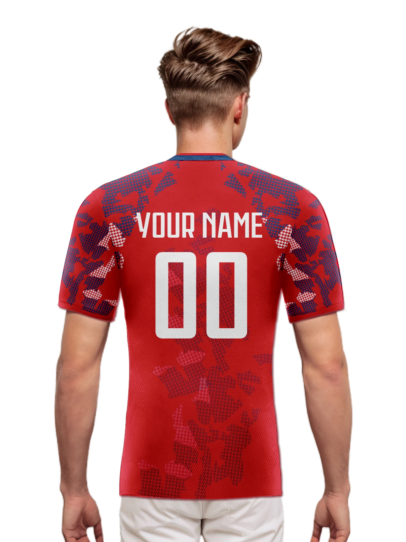 Custom Czech Republic Soccer Jersey Personalized Name Number National Team Football Shirt V-Neck Flag Design for Men Kids Women view 3