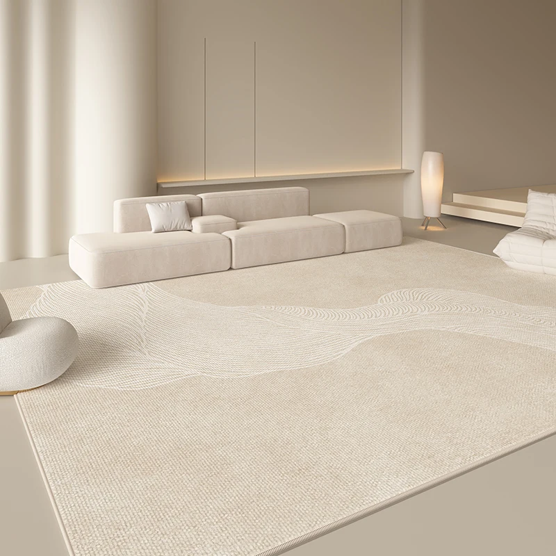 NONE Japanese Style Plush Rug Beige 4