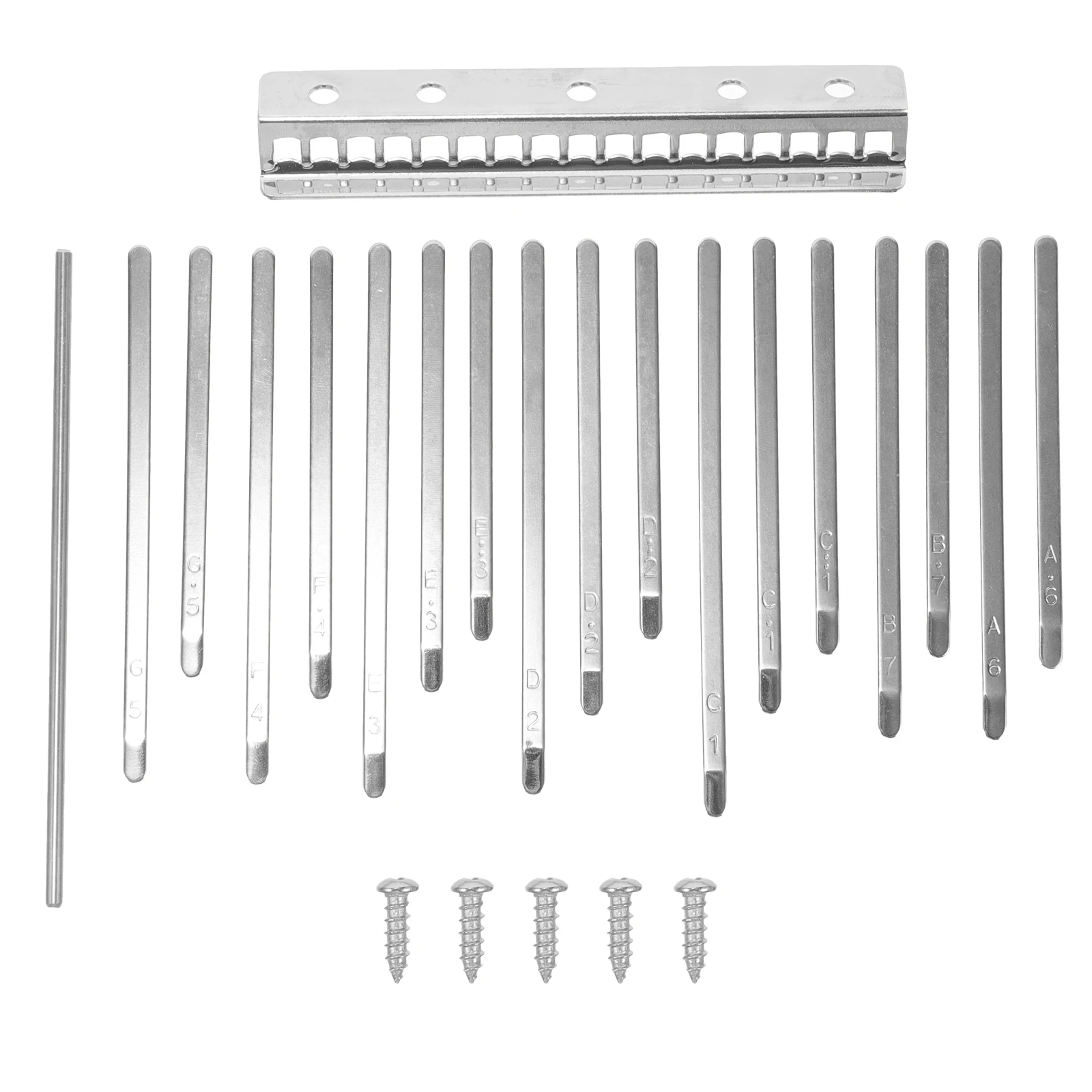 

1 set 17 Keys Thumb Piano Kalimba DIY Instrument Portable Metal Finger Piano for Kids Adults Beginners Relaxation Decor Silver