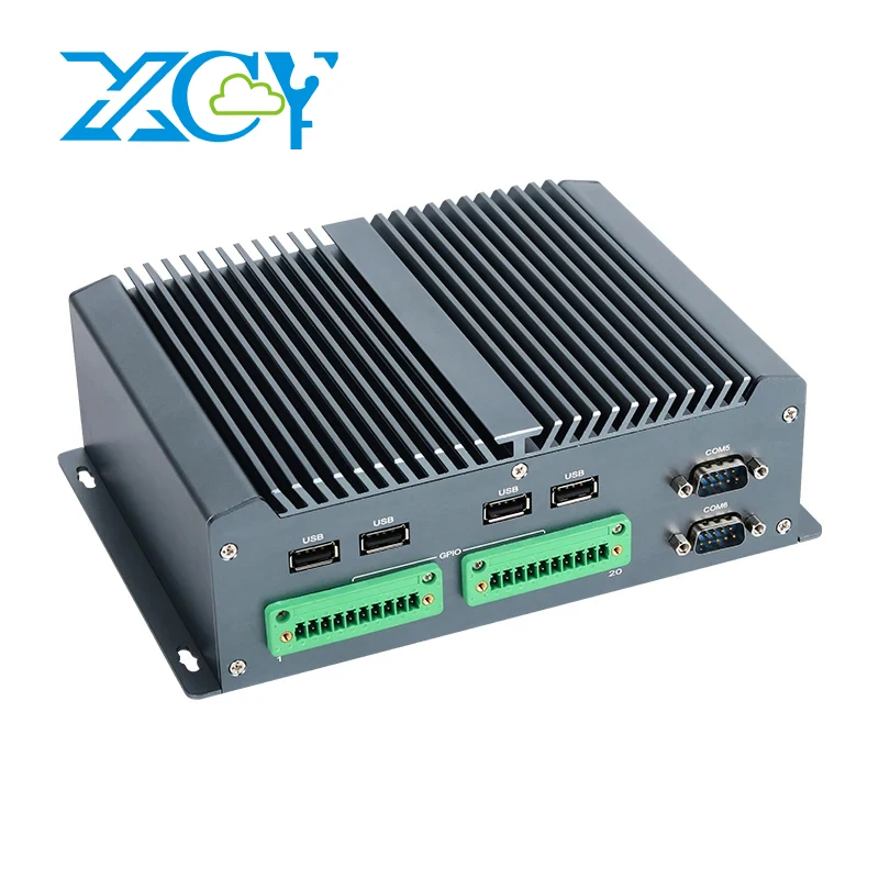 Mini PC industrial sem ventilador Intel 8a 10a geração CPU 4x GbE POE 6x COM RS232 RS485 GPIO LVDS 4G LTE Windows Linux Entrada DC9V-36V