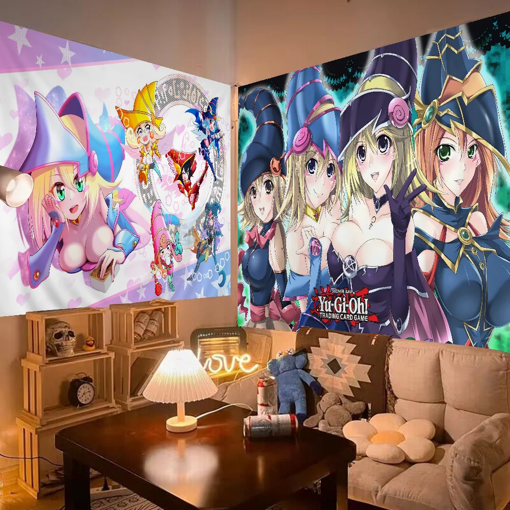 

Yu Gi Oh Dark Magician Girl Tapestry Anime Tapestry Hanging Tarot Hippie Wall Rugs Dorm Wall Hanging Sheets