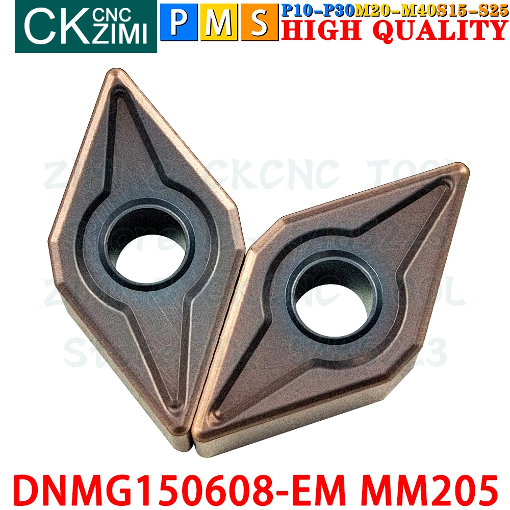 DNMG150608-EM MM205 DNMG 150608 EM MM205 كربيد الخارجية تحول إدراج أدوات DNMG 1506 DNMG1506 EM EF CNC مخرطة معدنية أدوات تقطيع DNMG 1506