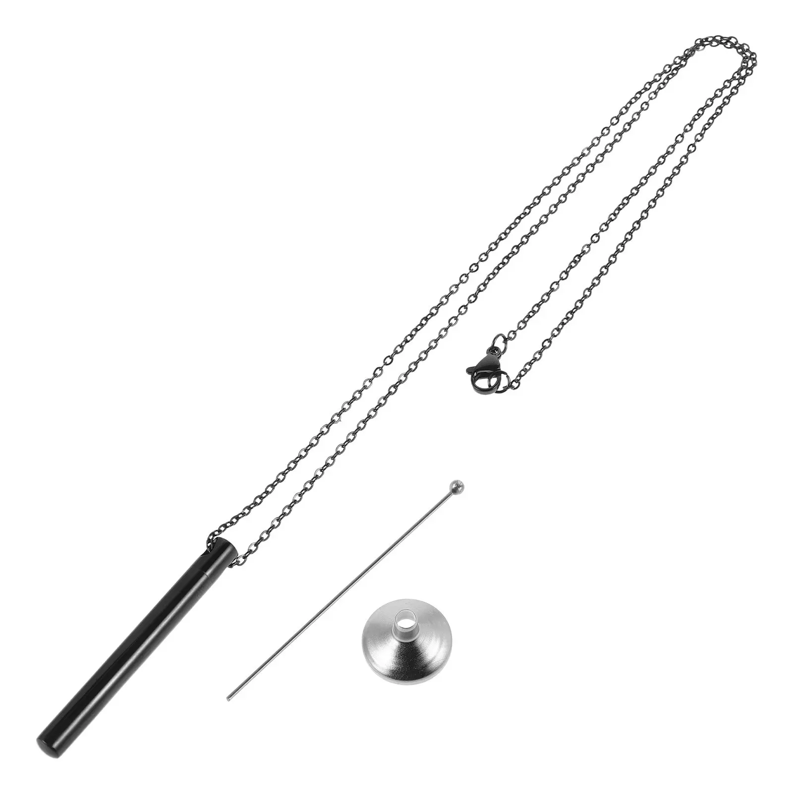 3pcs Stainless Steel Cylinder Urn Necklace for Pet Ashes – Memorial Pendant Keepsake Jewelry for Dogs Cats