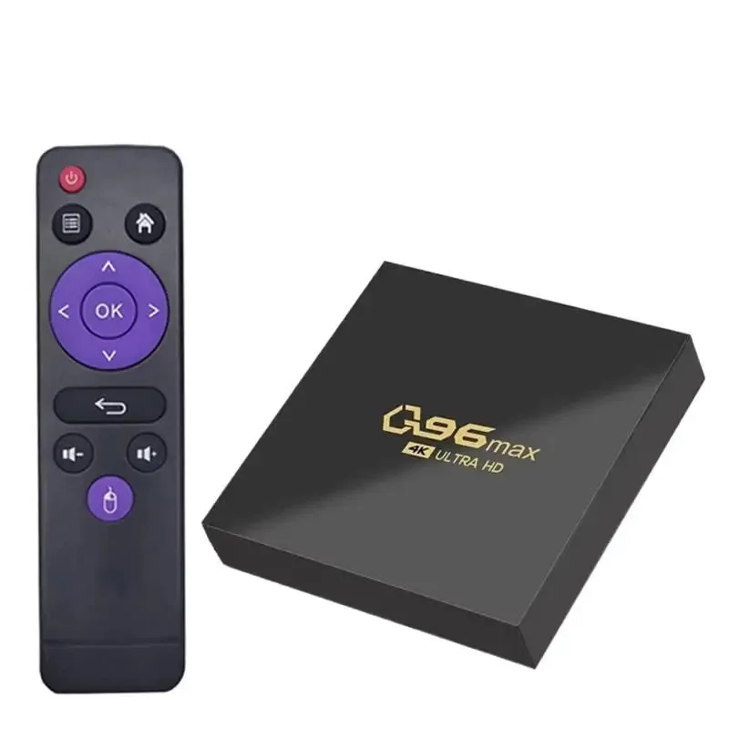 Boîtier TV Q96 Max Android 14 Smart Home Cinéma 8GB 128GB Allwinner H313 Quad-Core HD HDR10+ Lecteur multimédia 4K Wifi 4G iptv sport