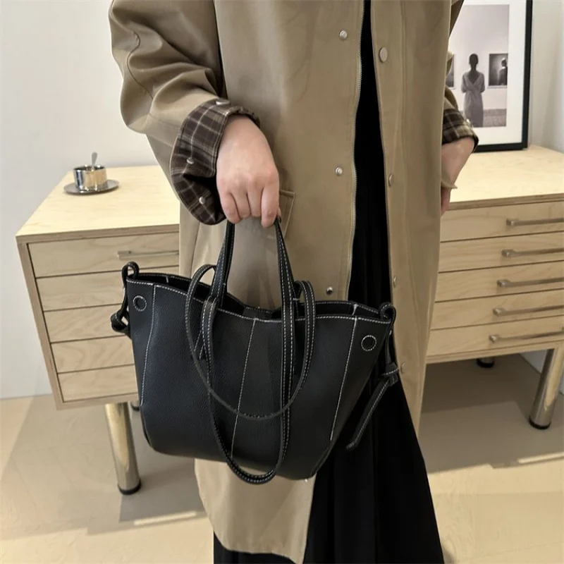 

Первоклассная женская сумка через плечо из козьей кожи с модным Парижским винтажным просторным мягким повседневным изысканным винтажем ​