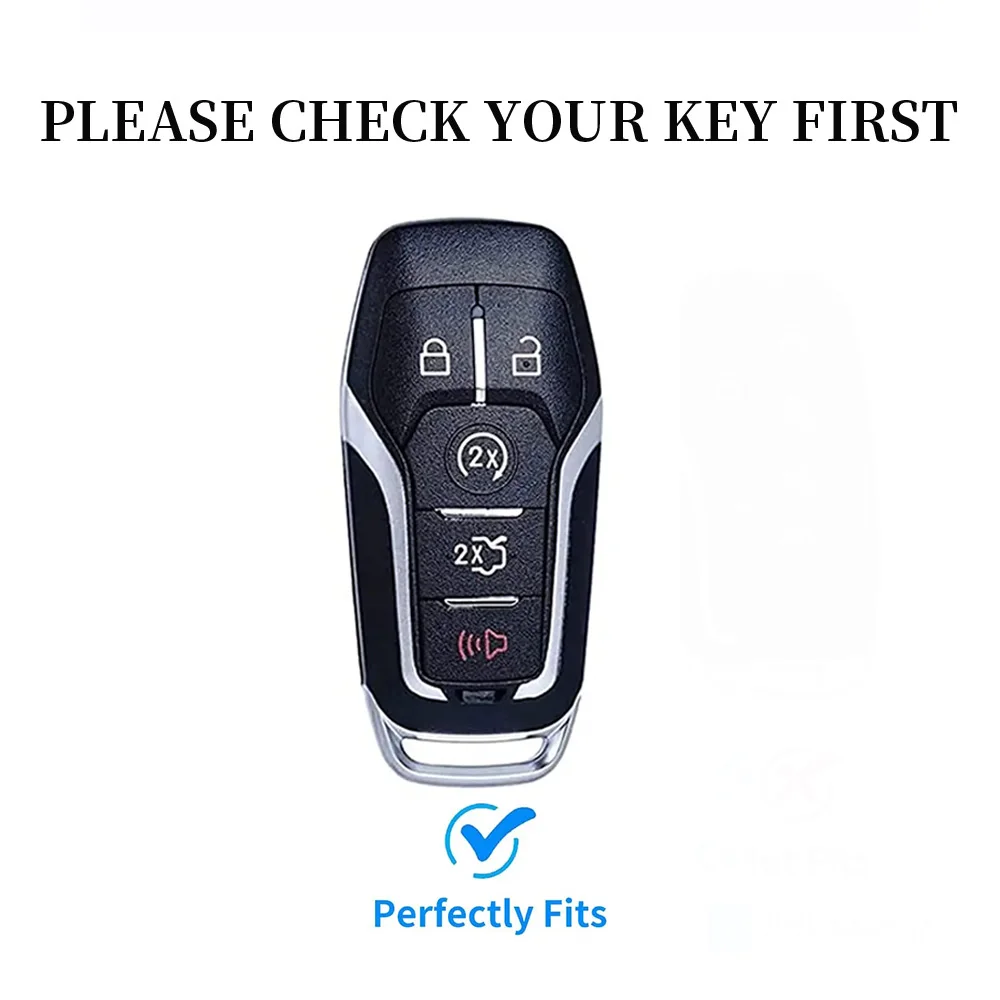 For Ford F150 F250 F350 Fusion Edge Explorer Mustang Lincoln MKZ MKC MKX 5 Buttons TPU Car Remote Smart Key Case Fob Cover Shell view 2