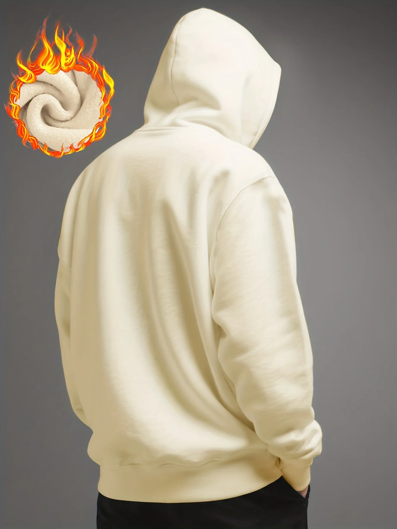 Men'S Hooded Sweatshirt and Jogger Pants Set | Casual Style with Side Stripe Design and Motivational Slogan, Slight Stretch Fabr - view 6