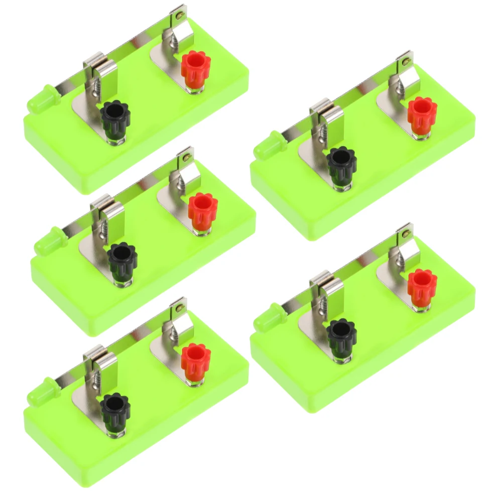 

5 Pcs Single Pole Switch Plastic Copper SPST Switch Physics Equipment Electricity Circuit Teaching Tool Kids Learning DIY