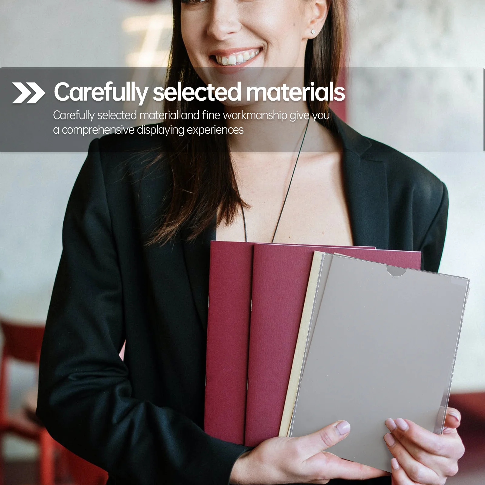 

2Pcs Acrylic Display Rack Clear Label Holders Practical Transparent A4 Paper Holder Wall Card Slot Supermarket Home